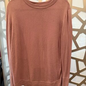 Lululemon Women's Pink Sweater with  opening in the back ( medium)